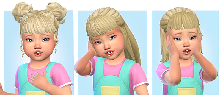 Oakiyo Hairstyles (Converted for Toddlers by peachibloom) for Sims 4