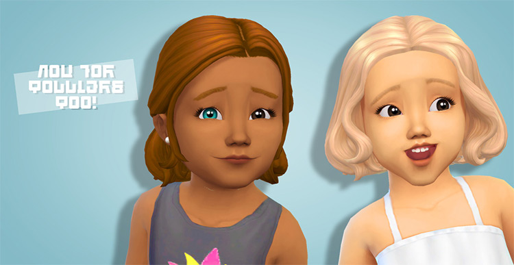 Fae & Ellie Hairs (Converted for Kids/Toddlers by an0nymousghost) Sims 4 CC