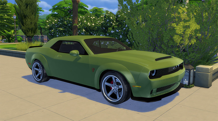 Green Dodge Challenger SRT Demon (2018) TS4 CC