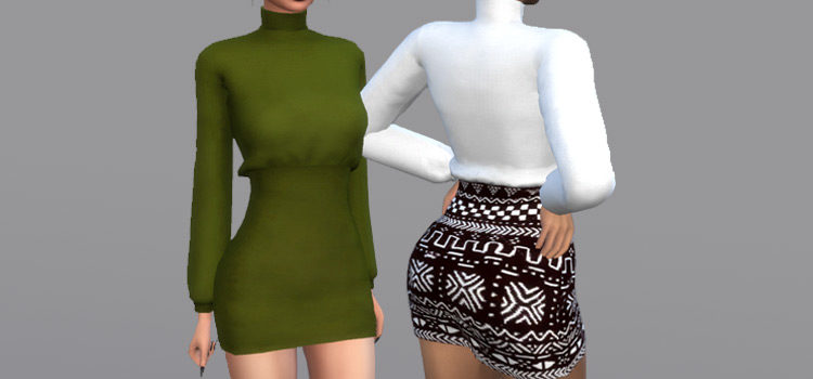 Sims 4 Turtleneck Dress CC: The Ultimate Collection