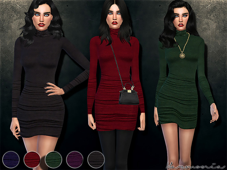 Sims 4 Turtleneck Dress CC  The Ultimate Collection   FandomSpot - 45