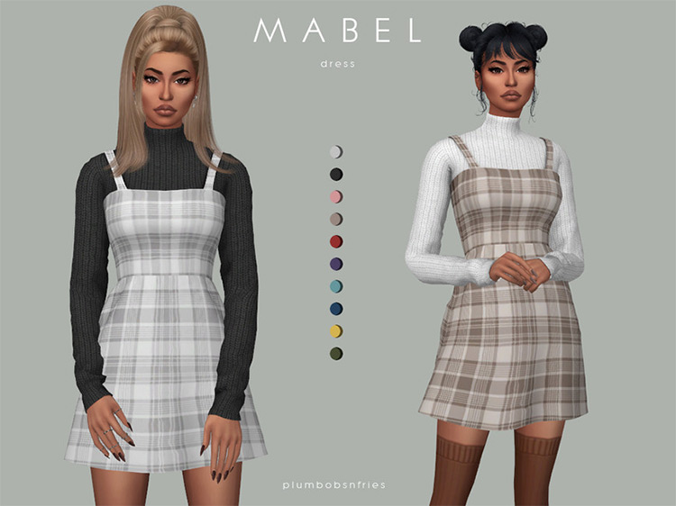 Mabel Dress by Plumbobs n Fries TS4 CC