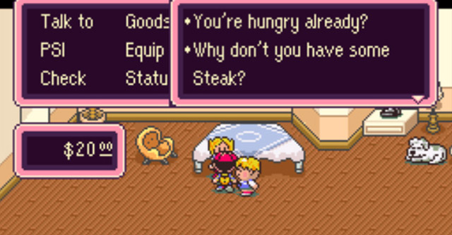 Talking to Ness’ mother at home / Earthbound