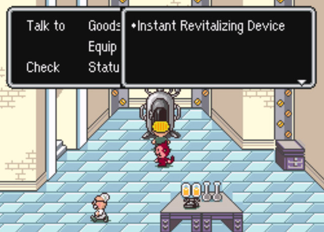 Instant Revitalizing Machine in Dr Andonuts’s Lab / Earthbound