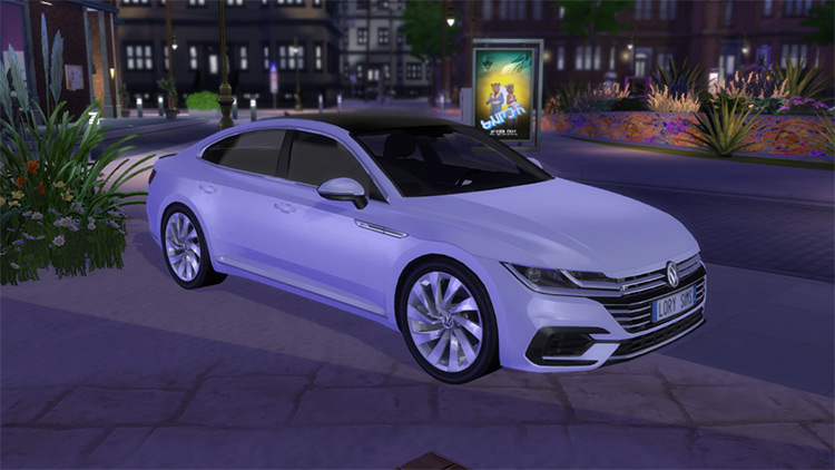 White VW Arteon (2018) for Sims 4