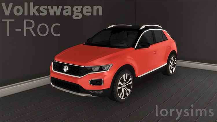 Orange VW T-Roc (2018) Sims 4 CC