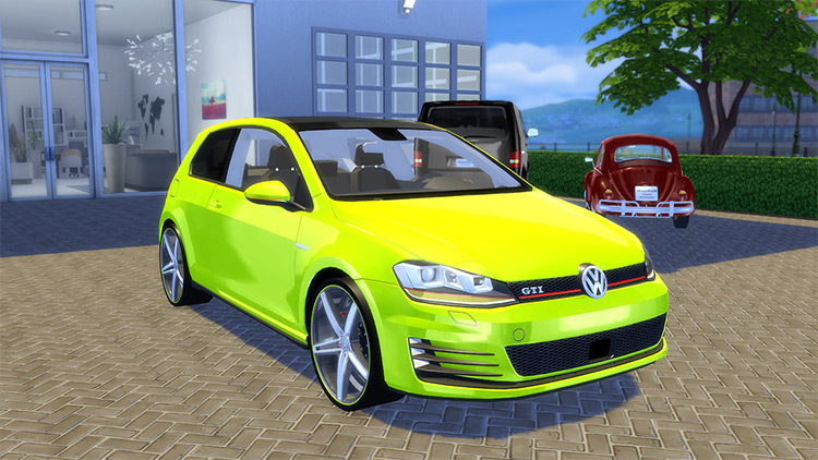 Yellow VW Golf GTI (2013) TS4 CC