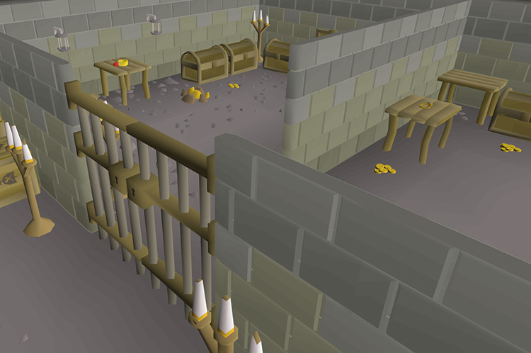 Ruby ring spawn on table under Varrock West Bank / OSRS