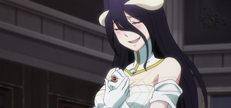 Albedo blushing in Overlord anime