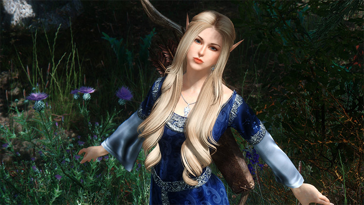 Luthwen the Elf Follower from Middle-Earth mod for Skyrim