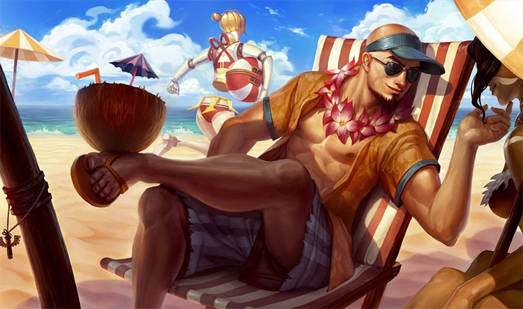 Pool Party Lee Sin Skin Splash Image from League of Legends