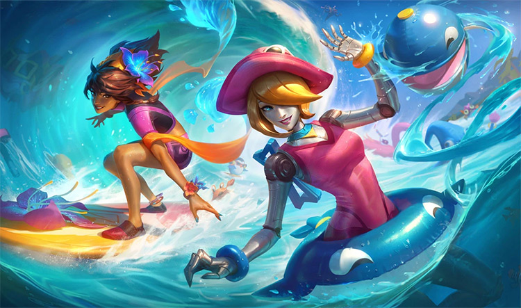 Pool Party Orianna Skin Splash Image from League of Legends