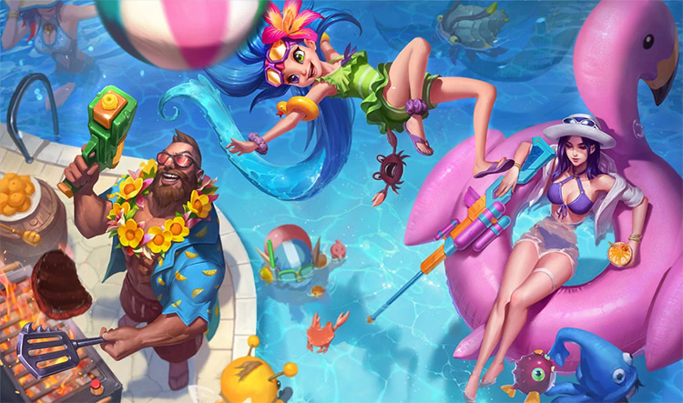 Pool Party Zoe Skin Splash Image from League of Legends