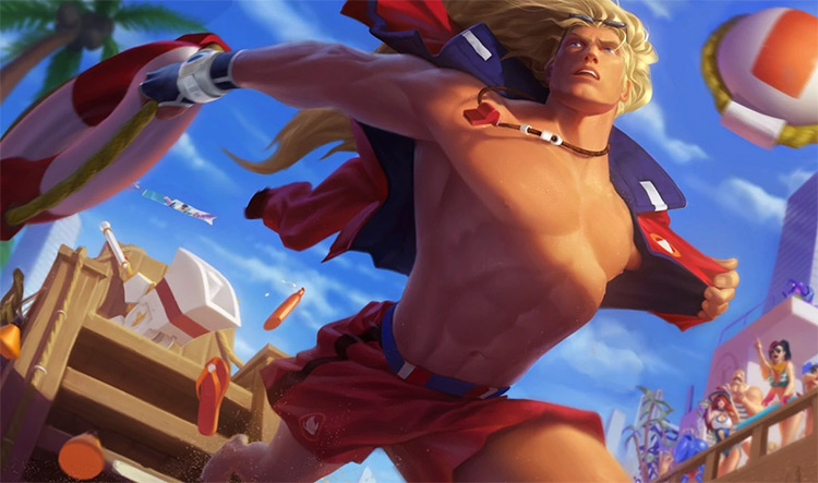 Pool Party Taric Skin Splash Image from League of Legends