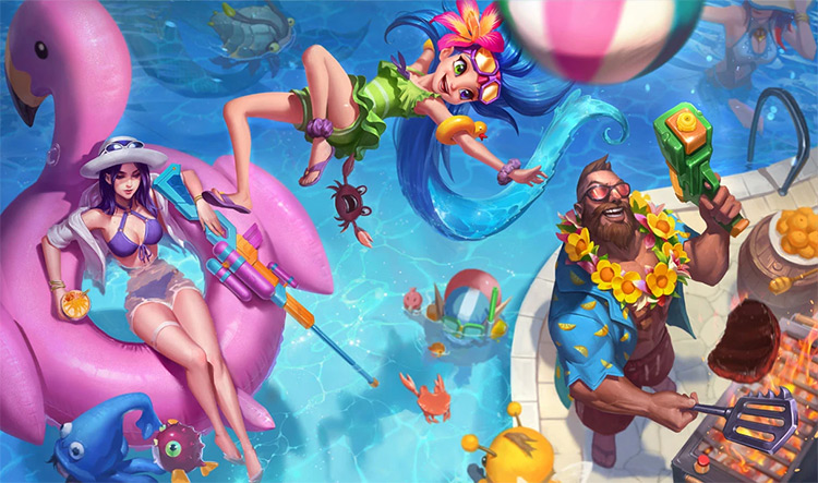 Pool Party Gangplank Skin Splash Image from League of Legends