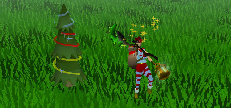 Christmas party with partyhat in OSRS