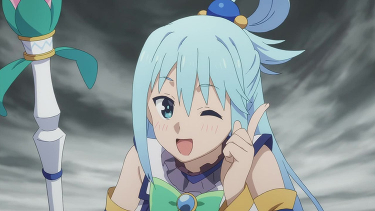 Aqua KonoSuba anime screenshot