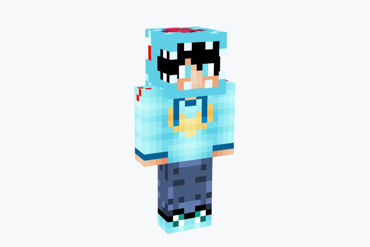 Totodile Hoodie Boy Skin For Minecraft