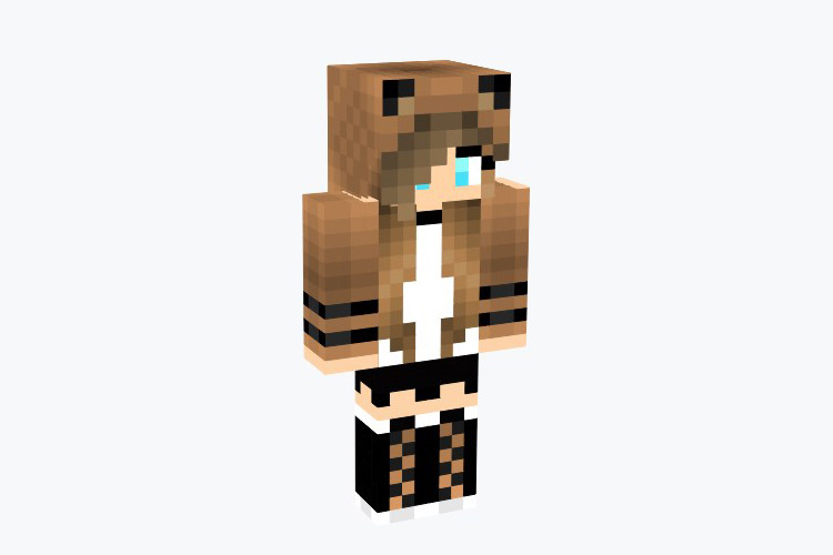 Eevee Hoodie Girl Skin For Minecraft
