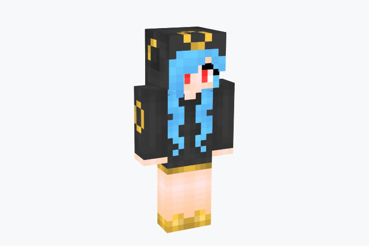 Umbreon Hoodie Girl Minecraft Skin