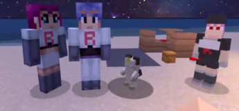 Jessie, James, Meowth & Team Rocket Grunt (Minecraft)