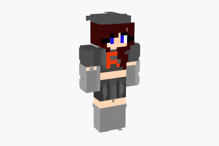 Team Rocket Grunt (Girl) Skin For Minecraft
