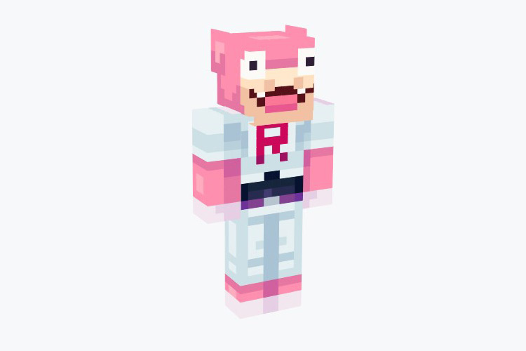 Slowpoke wearing Team Rocket Outfit / Minecraft Skin