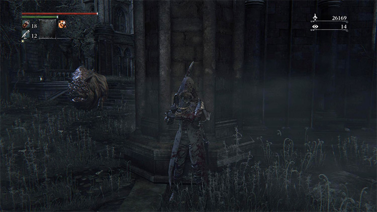 The second hiding spot - hide here and wait for the final pig / Bloodborne