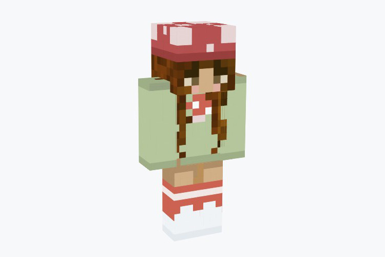 Mushroom Hoodie (Girl) Skin For Minecraft