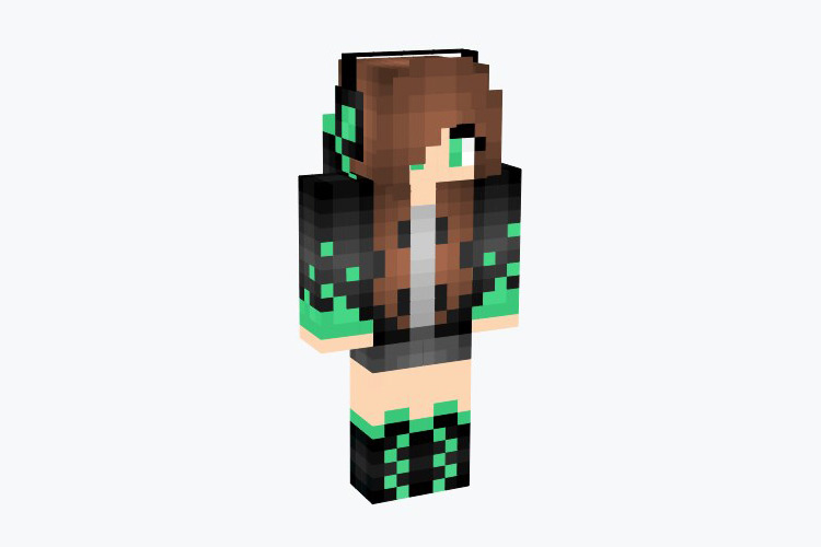 Music Hoodie Girl Skin For Minecraft
