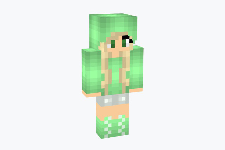 Green Slime Girl Minecraft Skin