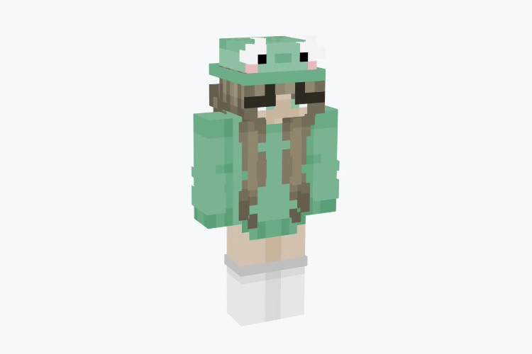 Frog Girl Skin For Minecraft