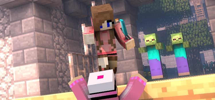 Pink girl & guy hoodie designs (Minecraft)
