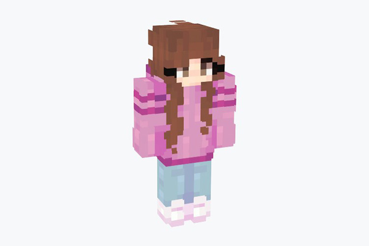 Pink Dragon Hoodie Skin For Minecraft
