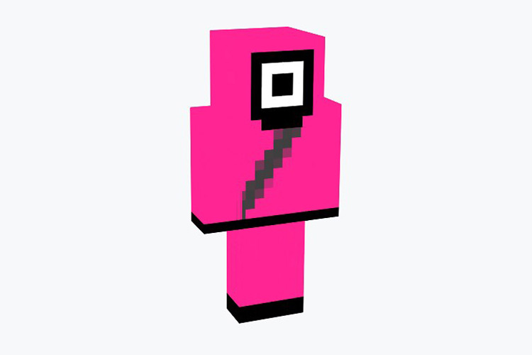 Pink Squid Game Hoodie Skin For Minecraft