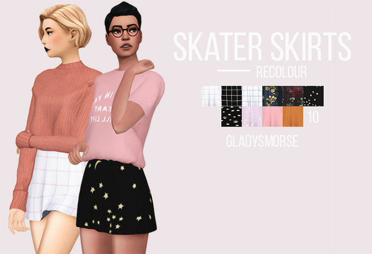 Best Sims 4 Skater Skirt CC  All Free To Download    FandomSpot - 16