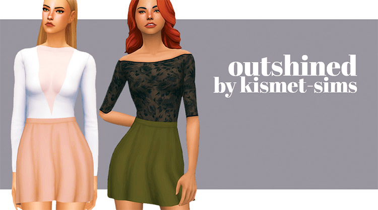 Outshined Skater Skirt by kismet-sims / Sims 4 CC