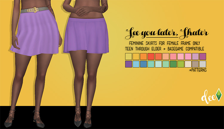 See You Later, Skater (Skirt) by deetronsims / TS4 CC