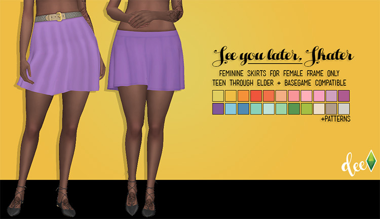 Best Sims 4 Skater Skirt CC  All Free To Download    FandomSpot - 83