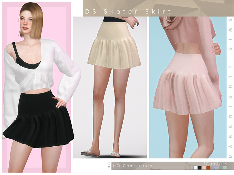 Best Sims 4 Skater Skirt CC  All Free To Download    FandomSpot - 1