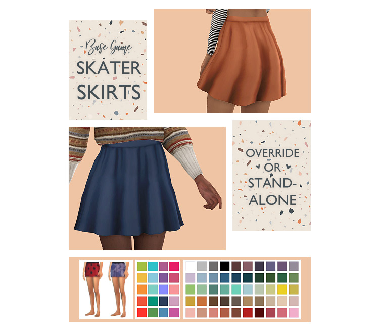 Best Sims 4 Skater Skirt CC  All Free To Download    FandomSpot - 52