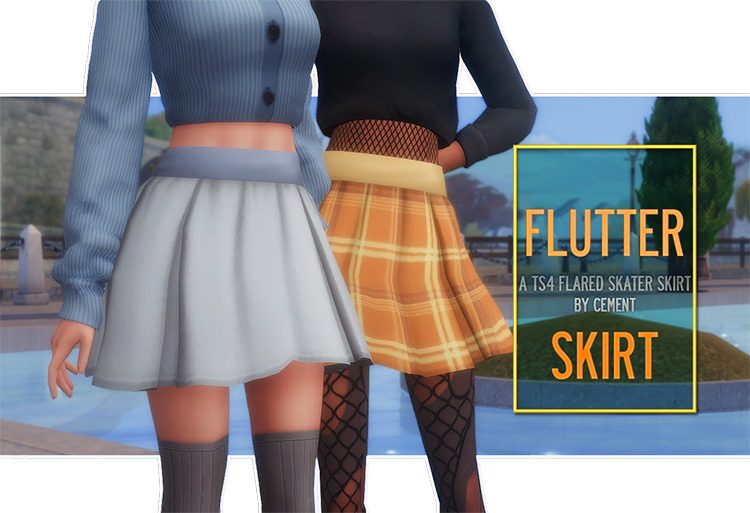 Flutter Skirt by CEMENT / Sims 4 CC
