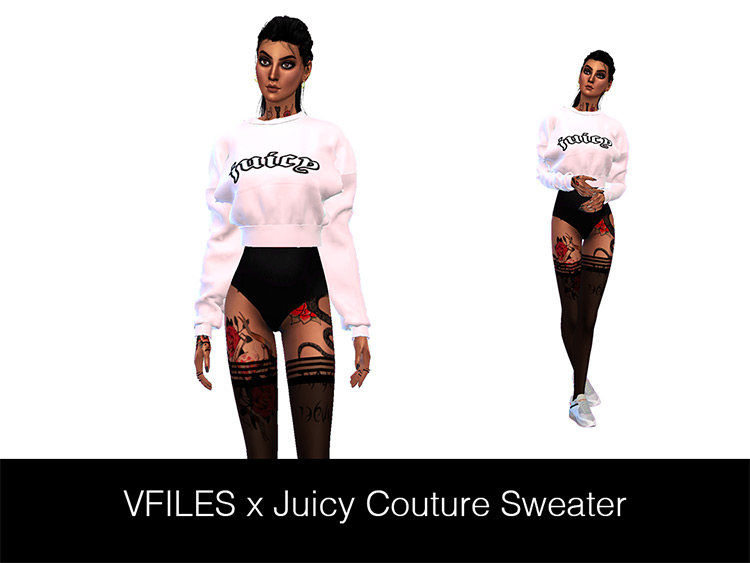 VFiles x Juicy Couture Sweater by hypesim / Sims 4 CC