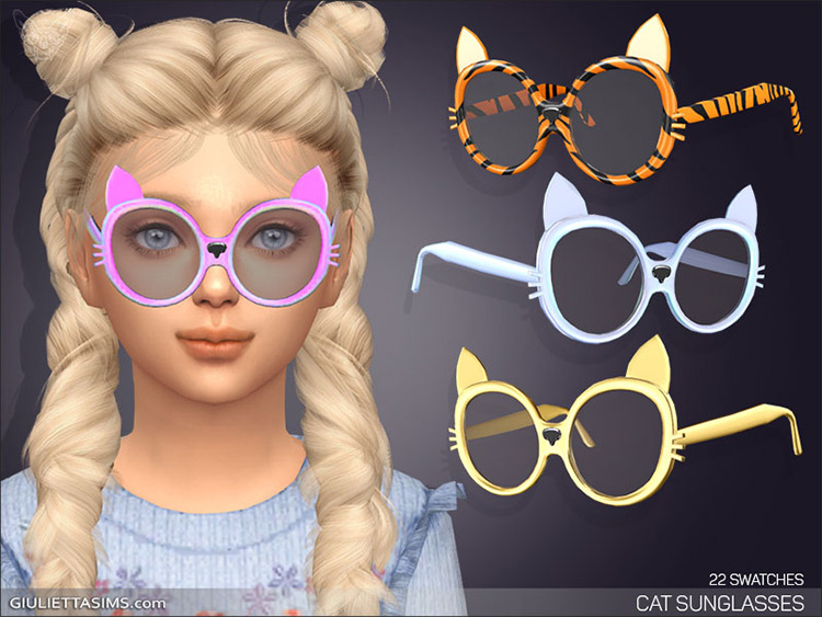 Cat Sunglasses For Kids / TS4 CC