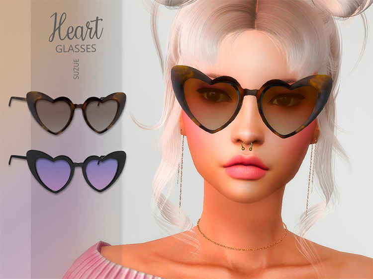 Heart-shaped Sunglasses / TS4 CC