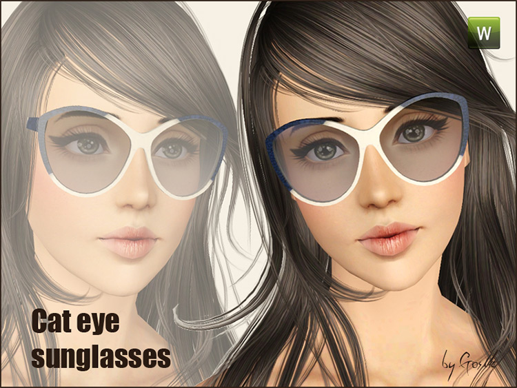 Cat Eye Sunglasses / Sims 4 CC