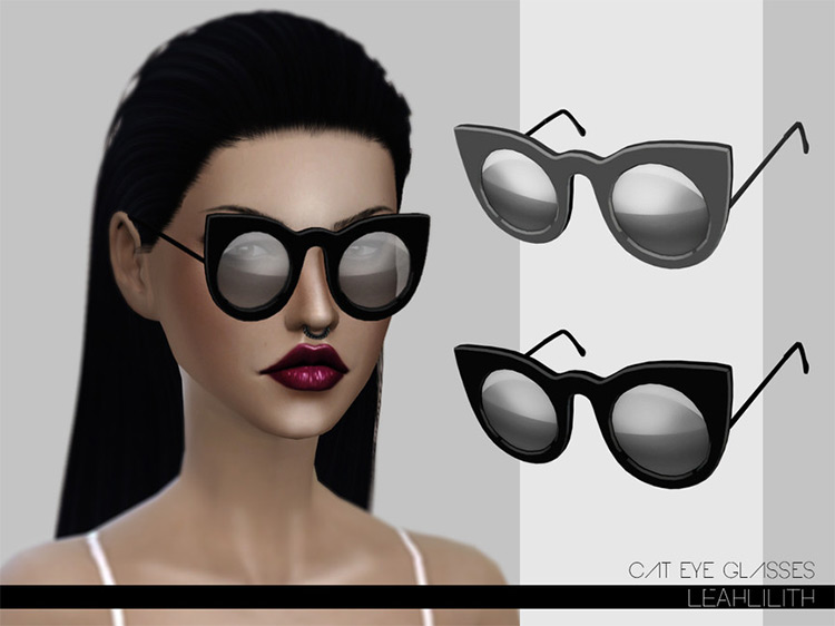 LeahLilith Cat Eye Sunglasses CC for The Sims 4
