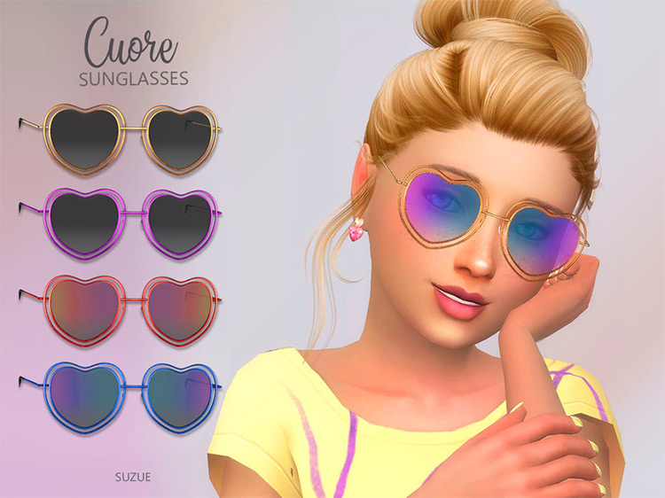 Cuore Sunglasses (Children) by Suzue / TS4 CC