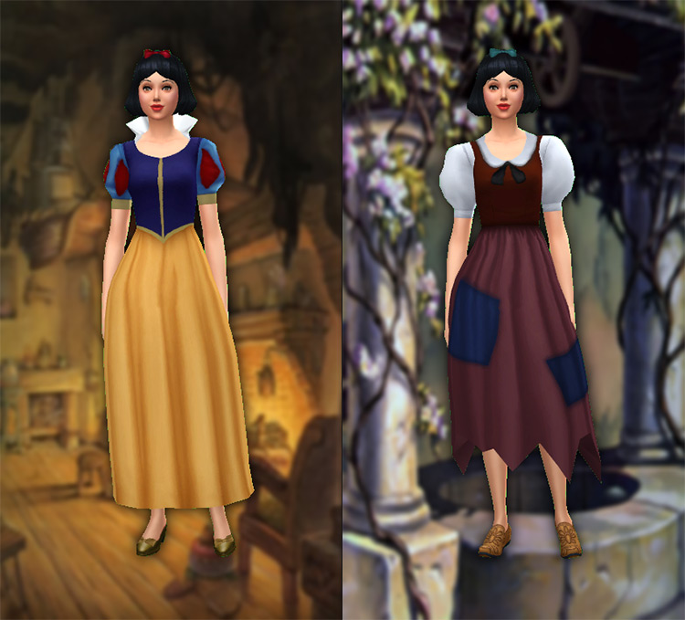 Snow White Outfit Set / Sims 4 CC