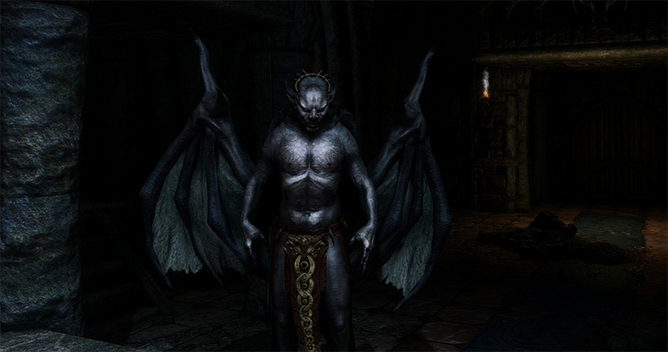 Simply Bigger Vampire Lord Wings mod for Skyrim